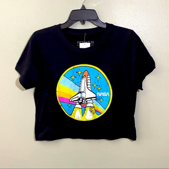 Fifth Sun Tops - NASA Cropped Tee